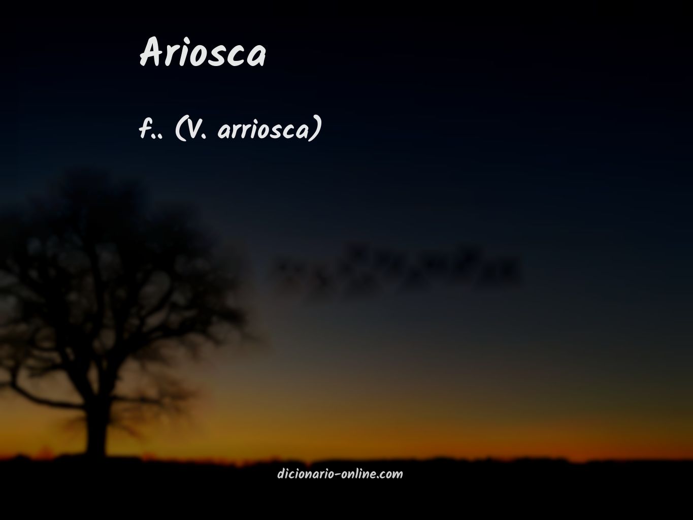 Significado de ariosca