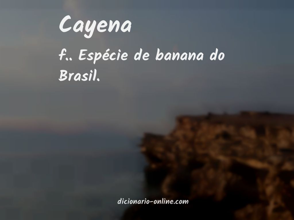 Significado de cayena