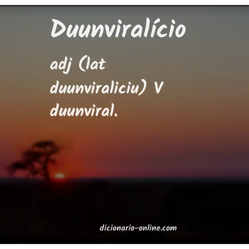 Significado de duunviralício
