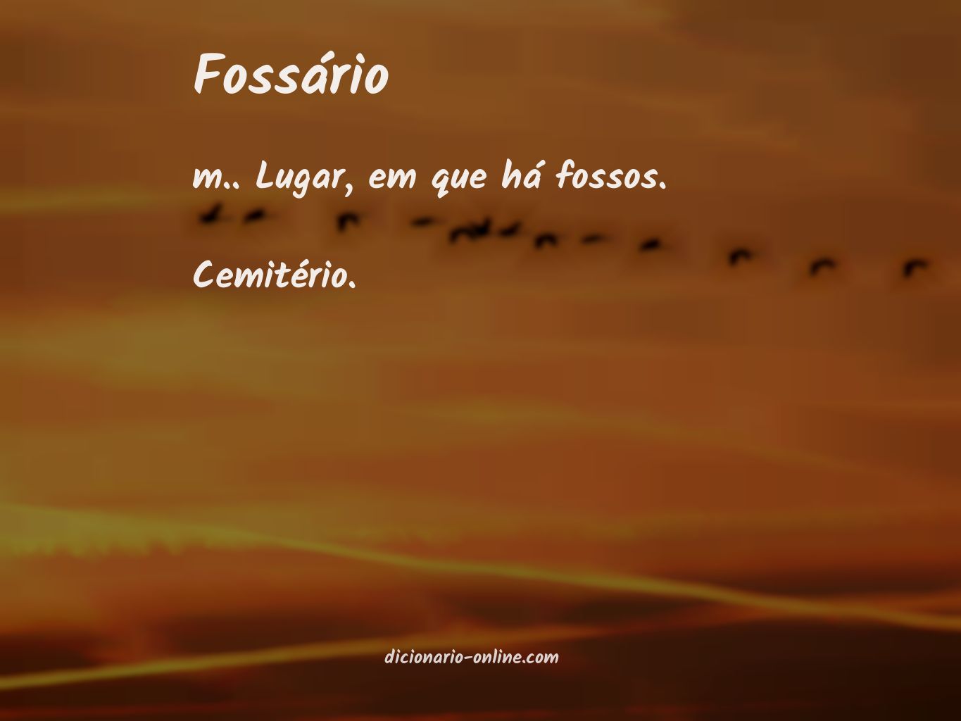 Significado de fossário