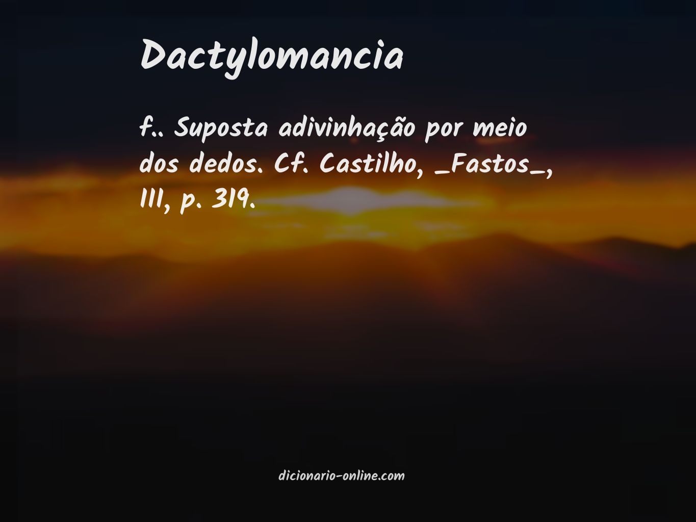 Significado de dactylomancia