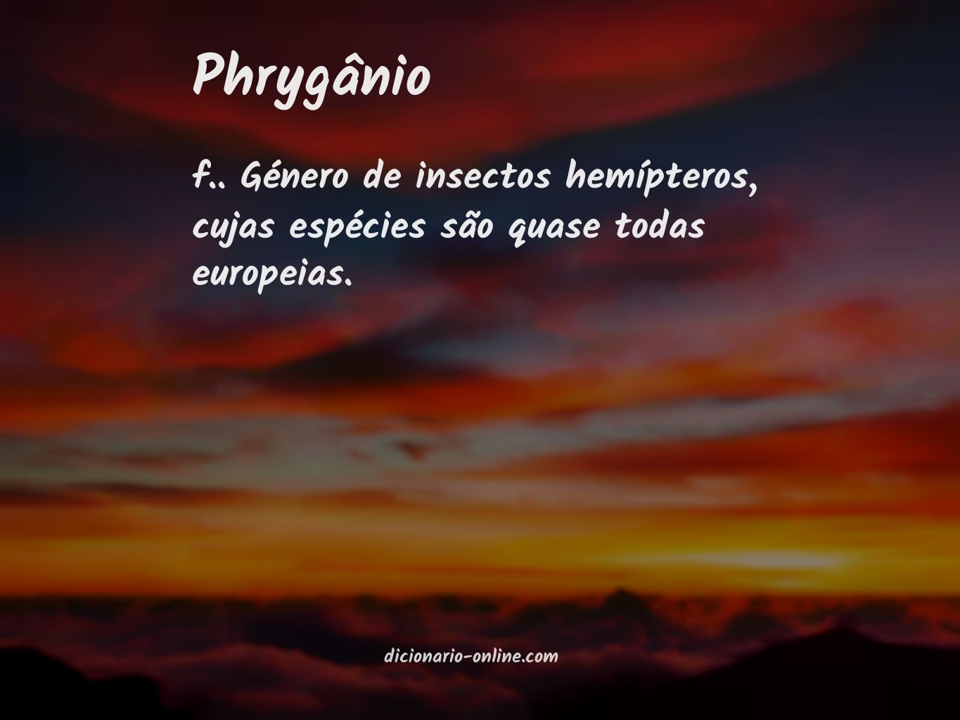 Significado de phrygânio