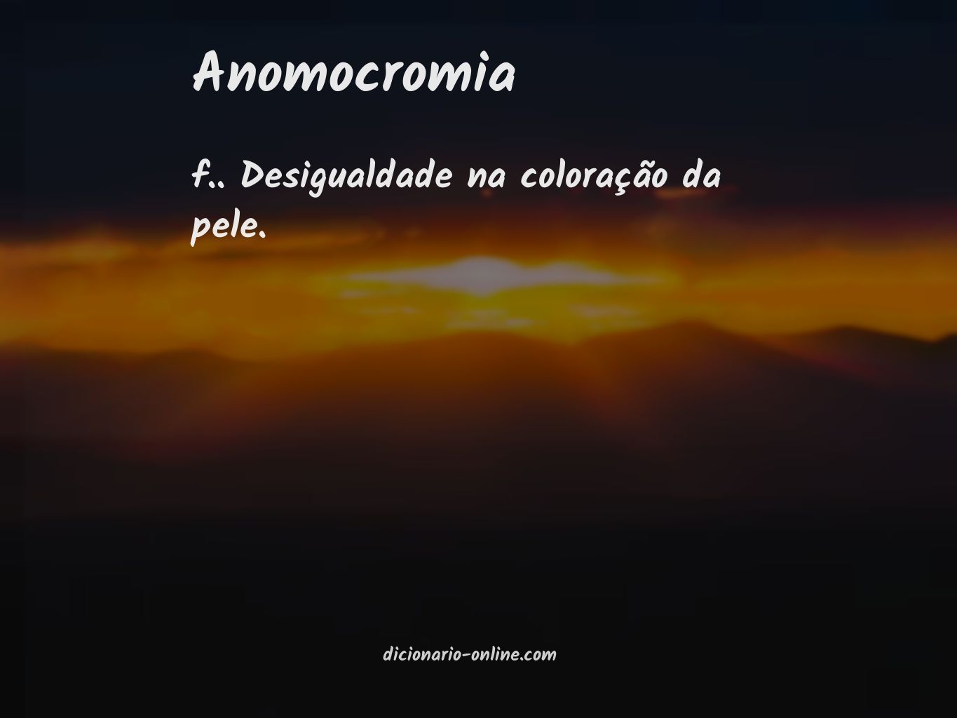 Significado de anomocromia