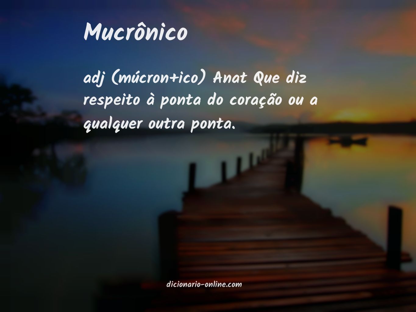 Significado de mucrônico