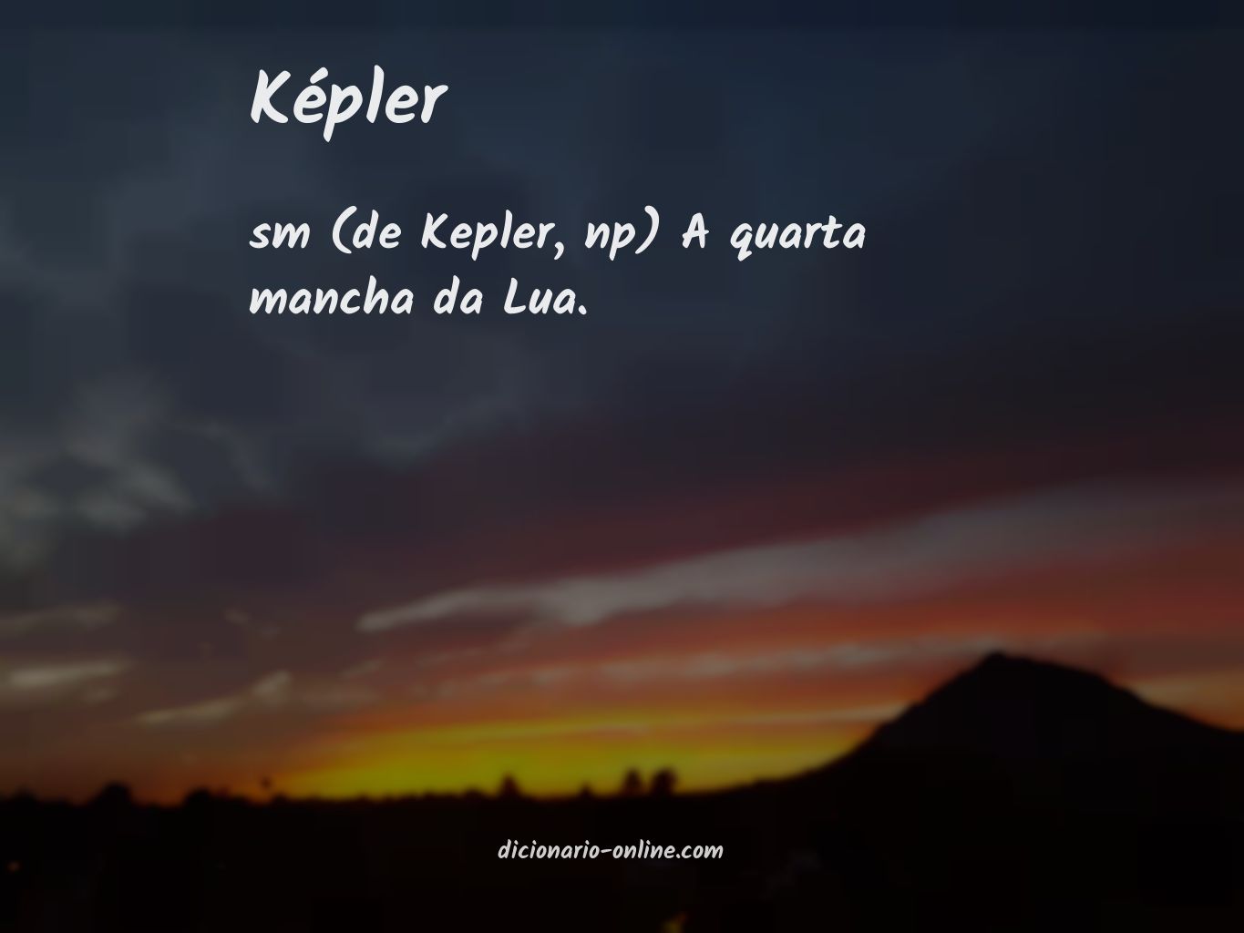 Significado de képler