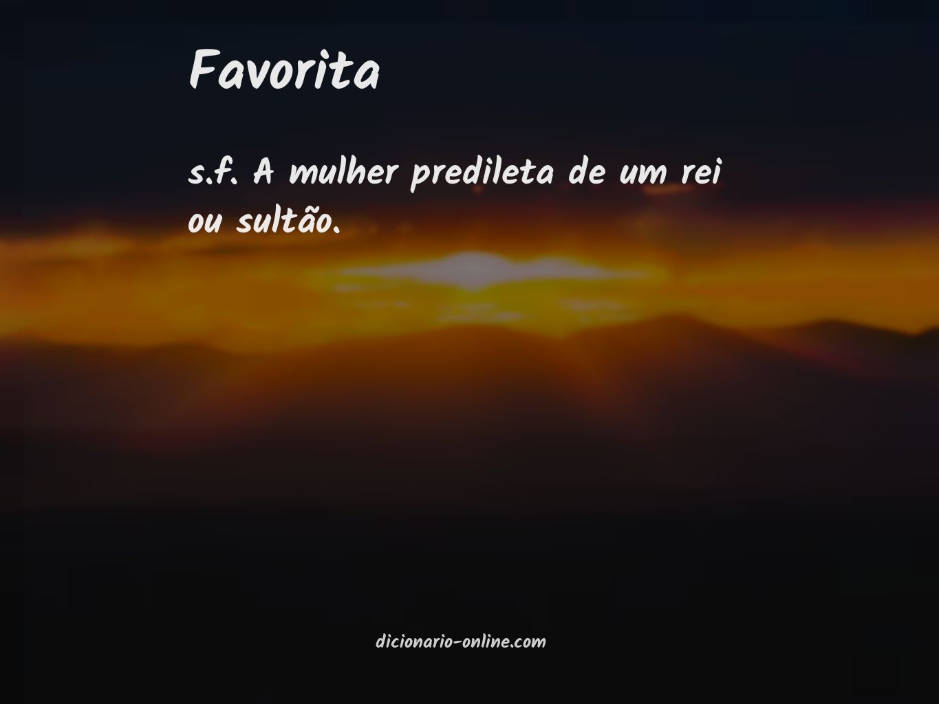 Significado de favorita