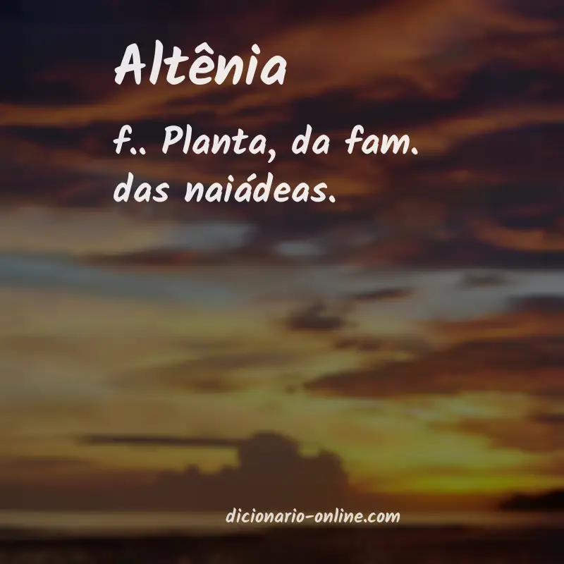 Significado de altênia