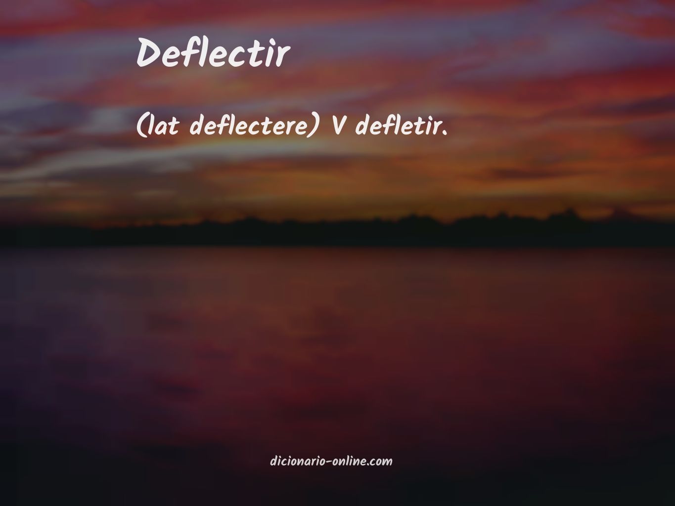 Significado de deflectir