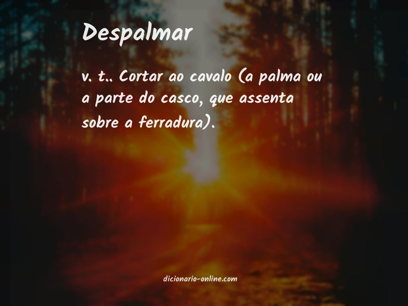 Significado de despalmar