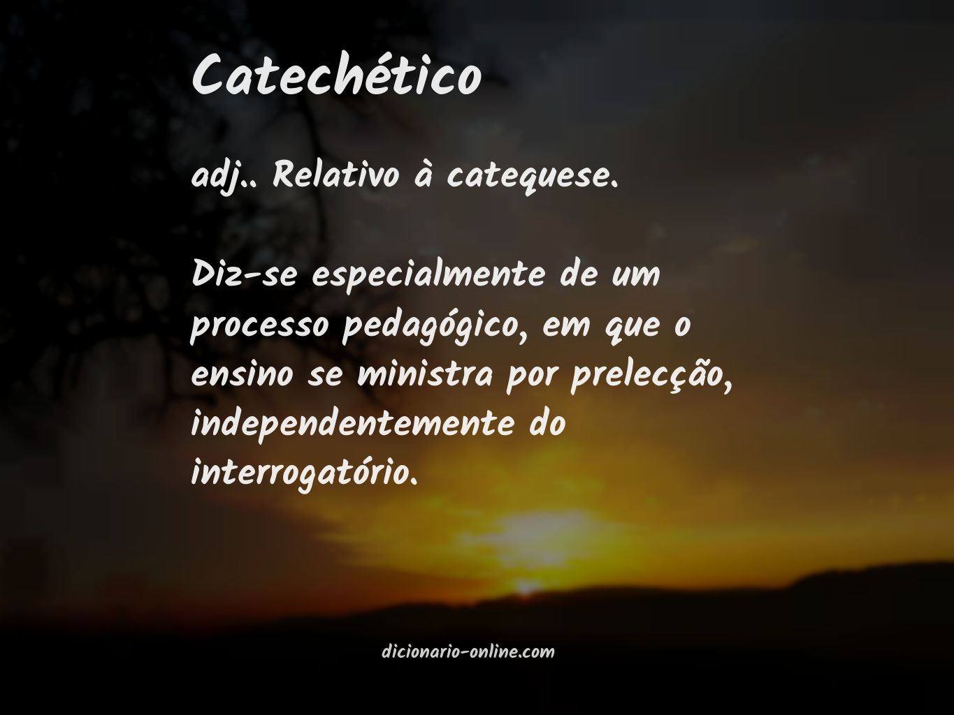 Significado de catechético