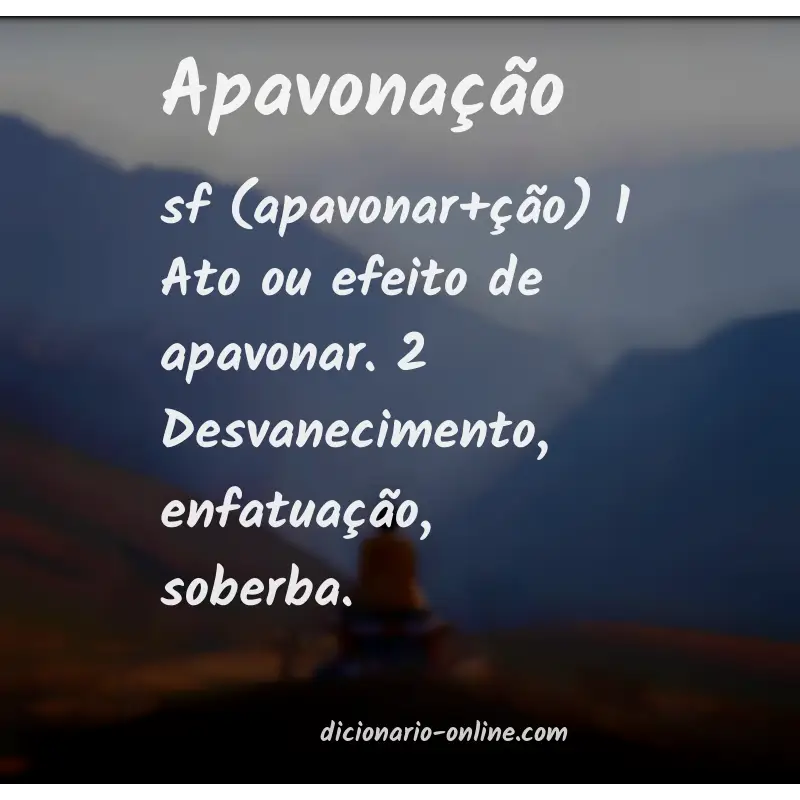 Significado de apavonação
