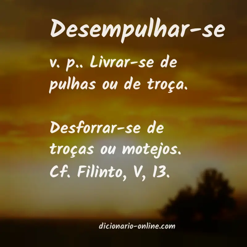 Significado de desempulhar-se
