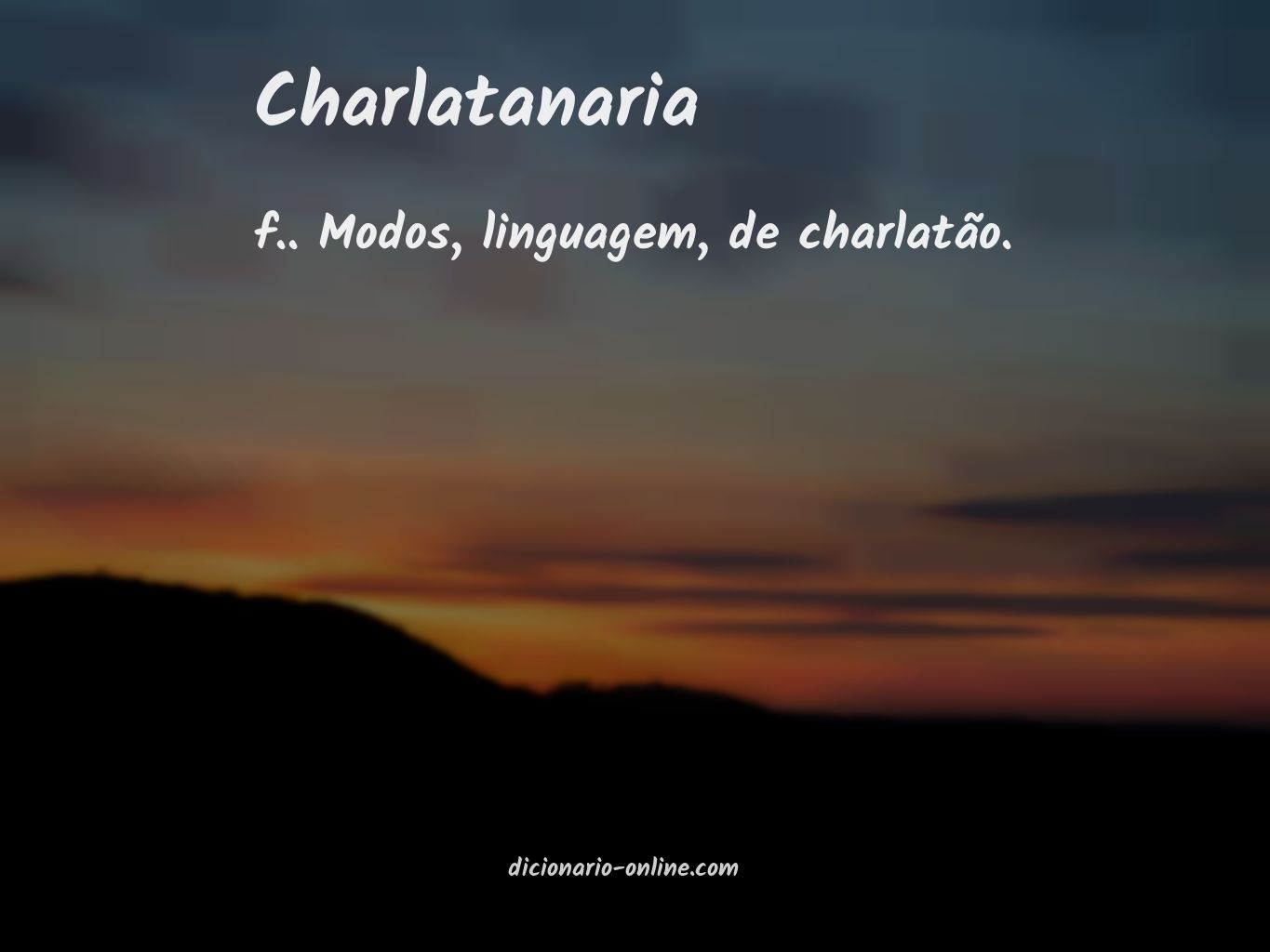 Significado de charlatanaria