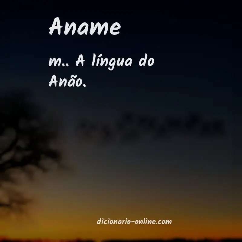 Significado de aname