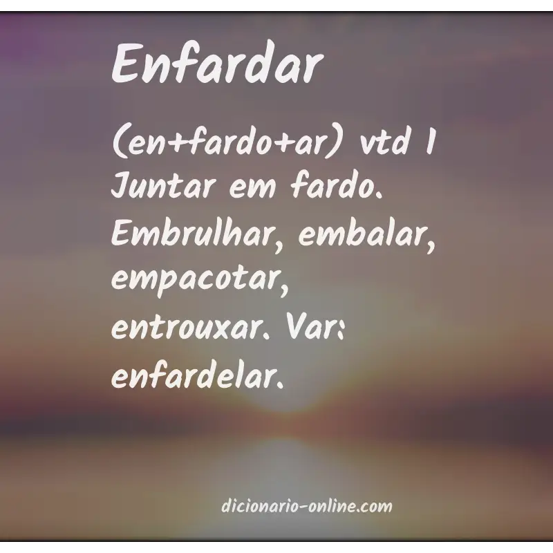 Significado de enfardar