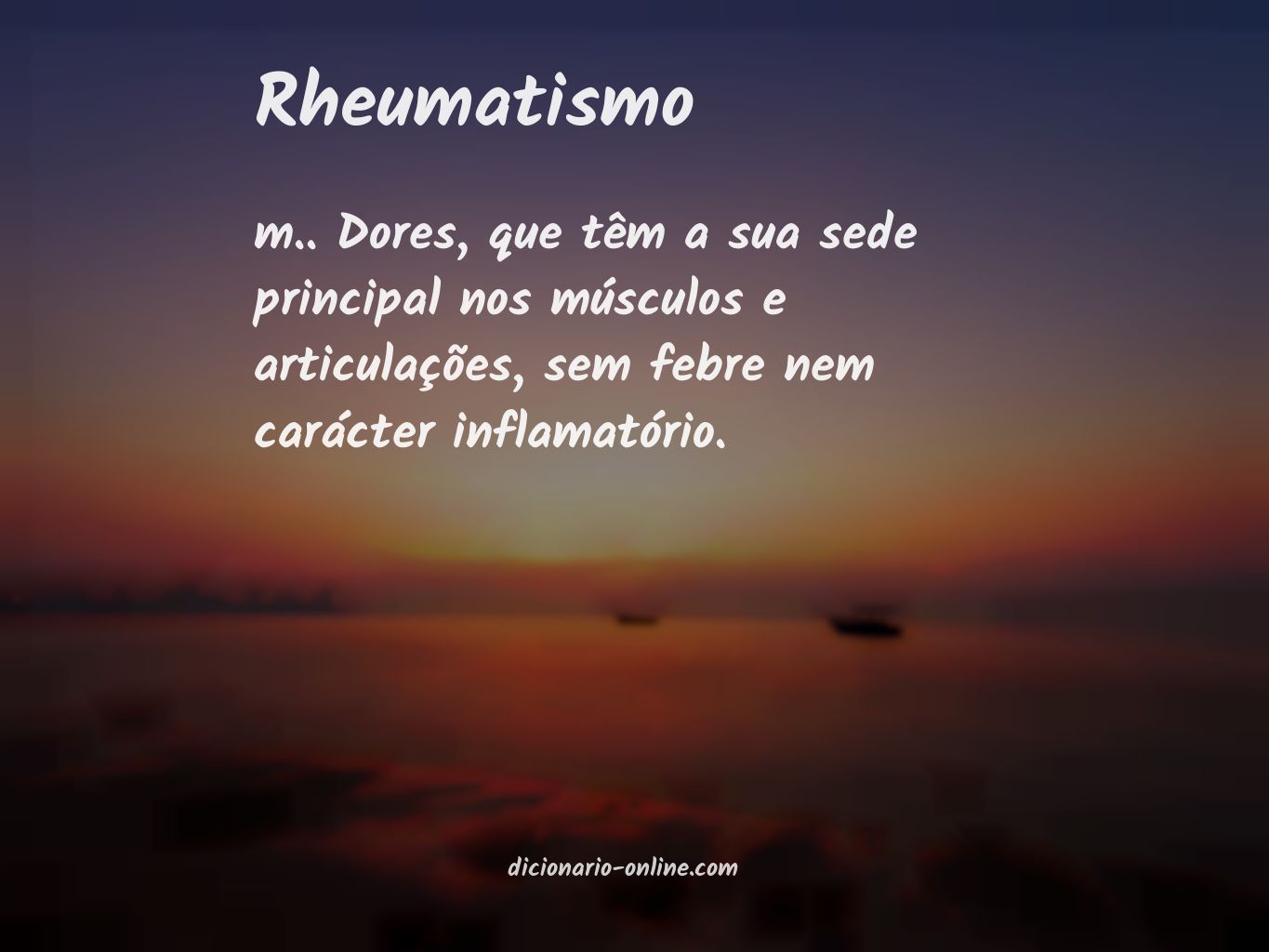 Significado de rheumatismo