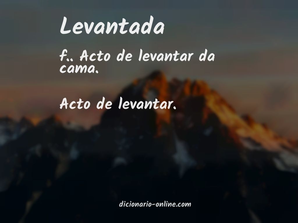 Significado de levantada