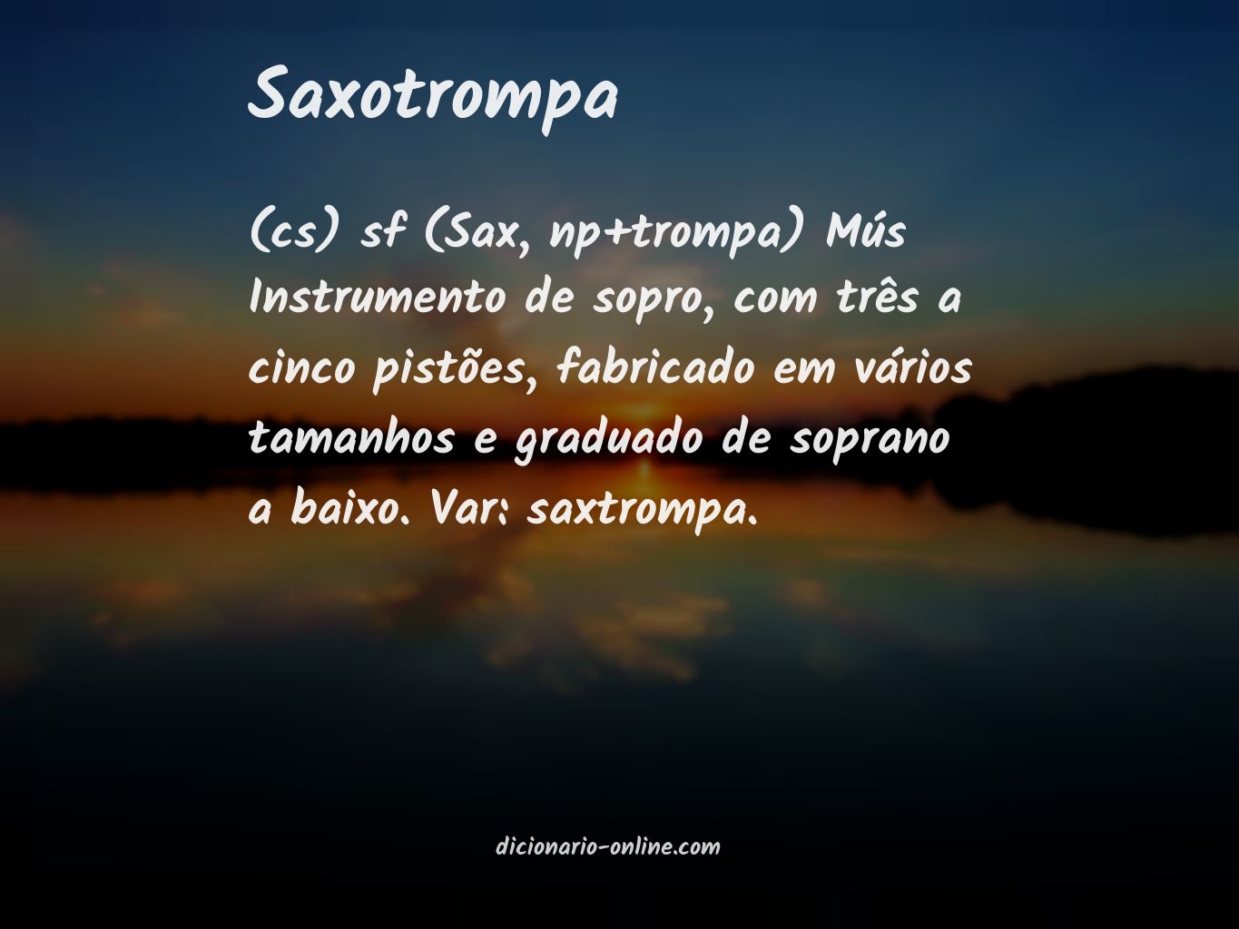 Significado de saxotrompa