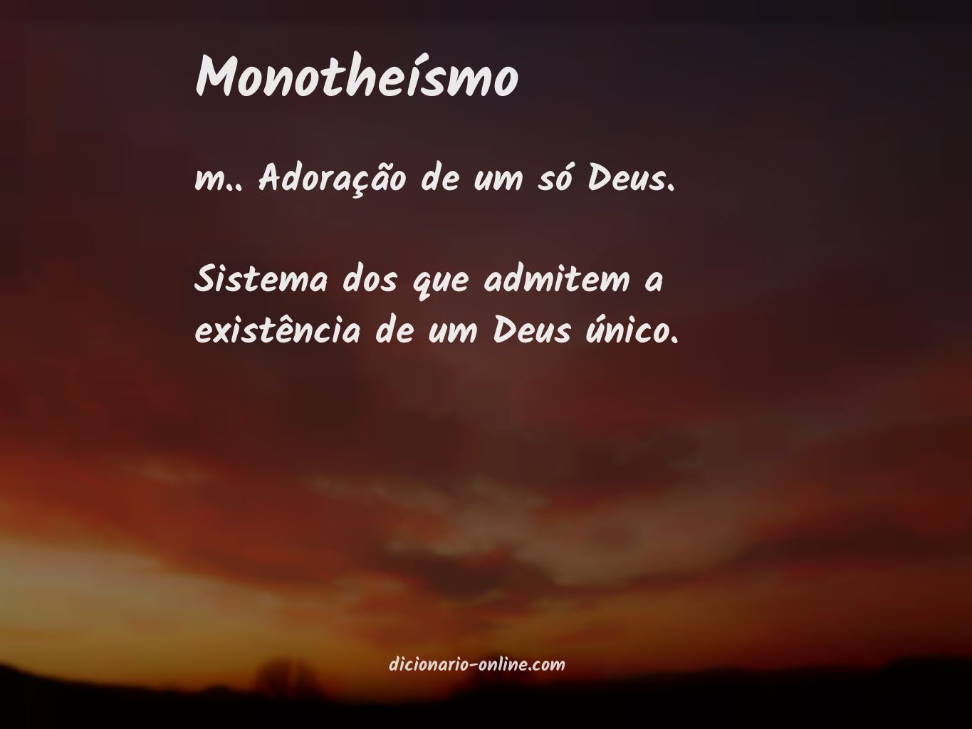 Significado de monotheísmo