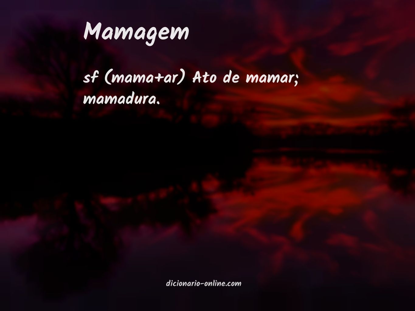 Significado de mamagem