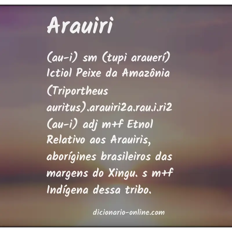 Significado de arauiri