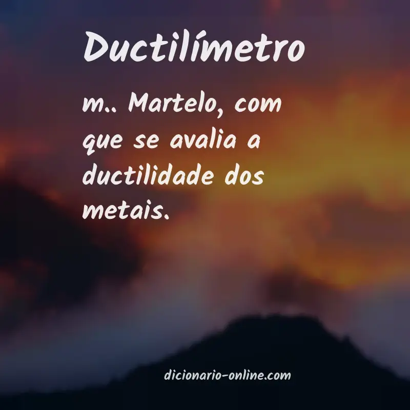 Significado de ductilímetro