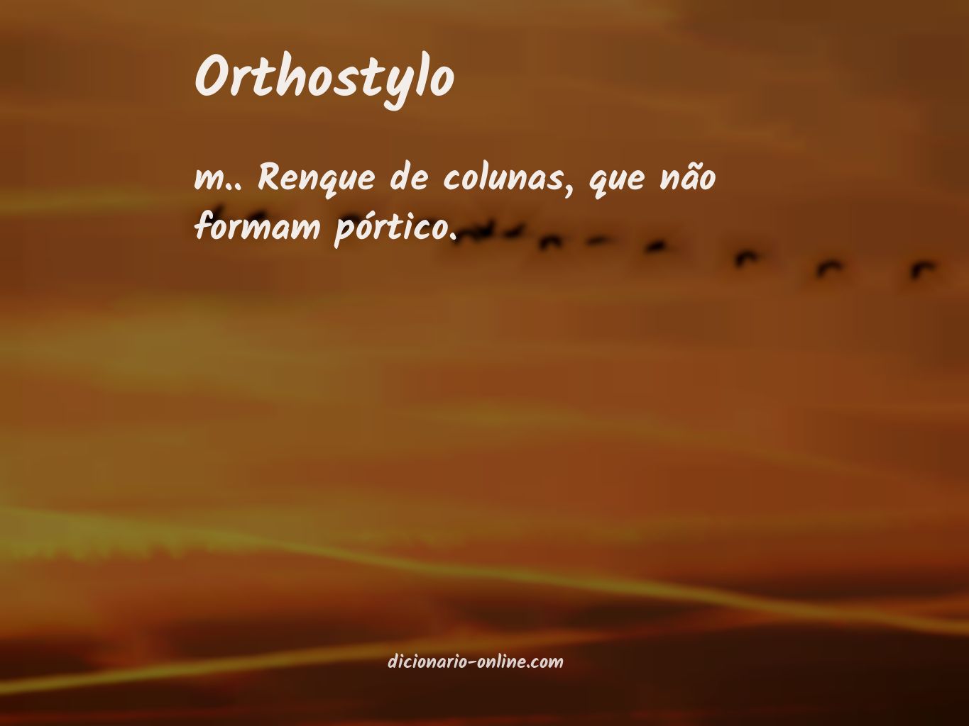 Significado de orthostylo