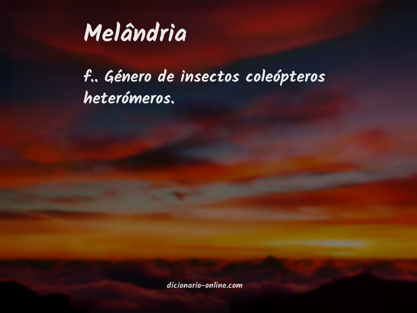 Significado de melândria