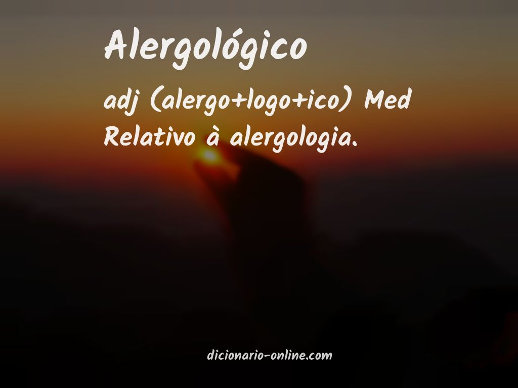 Significado de alergológico