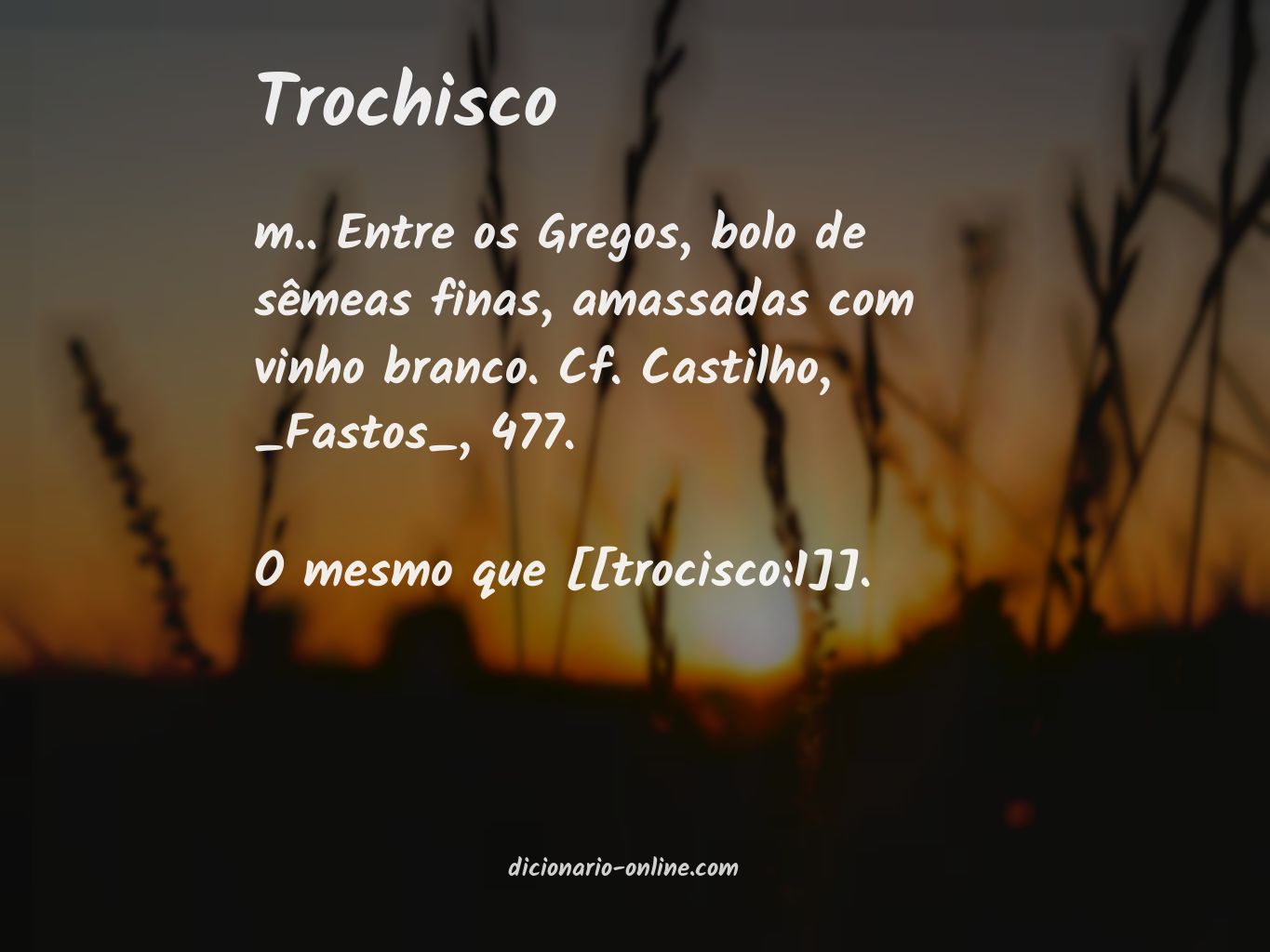 Significado de trochisco