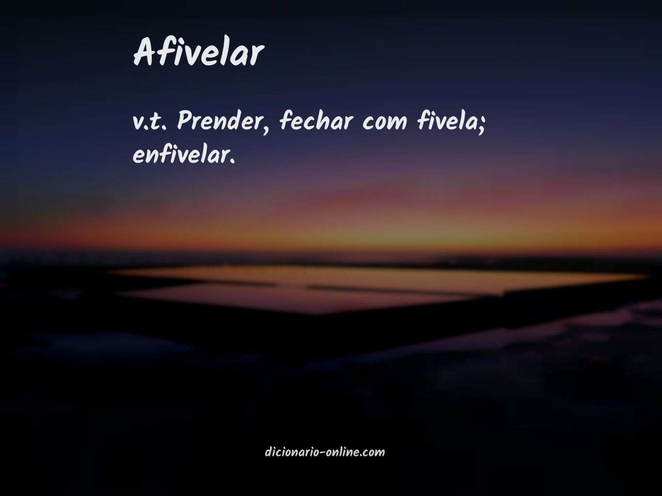 Significado de afivelar