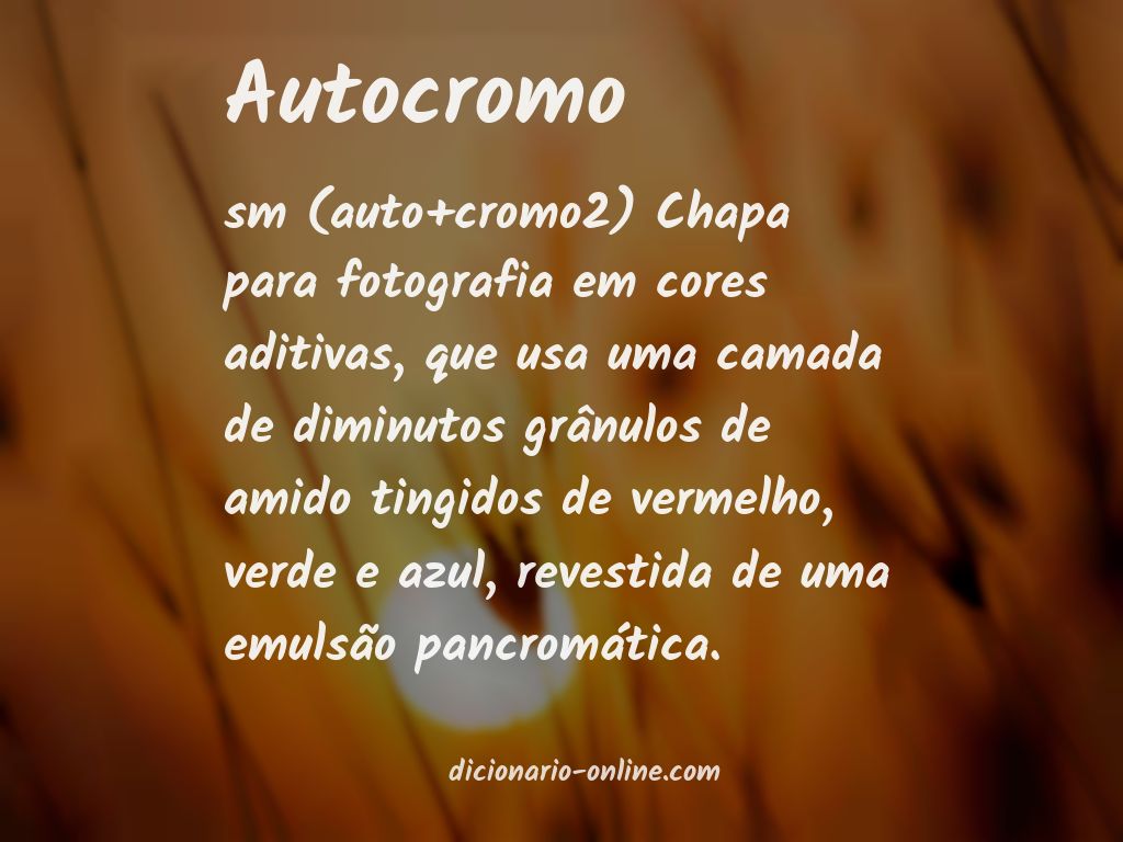 Significado de autocromo