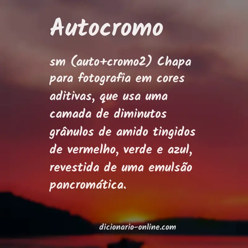 Significado de autocromo