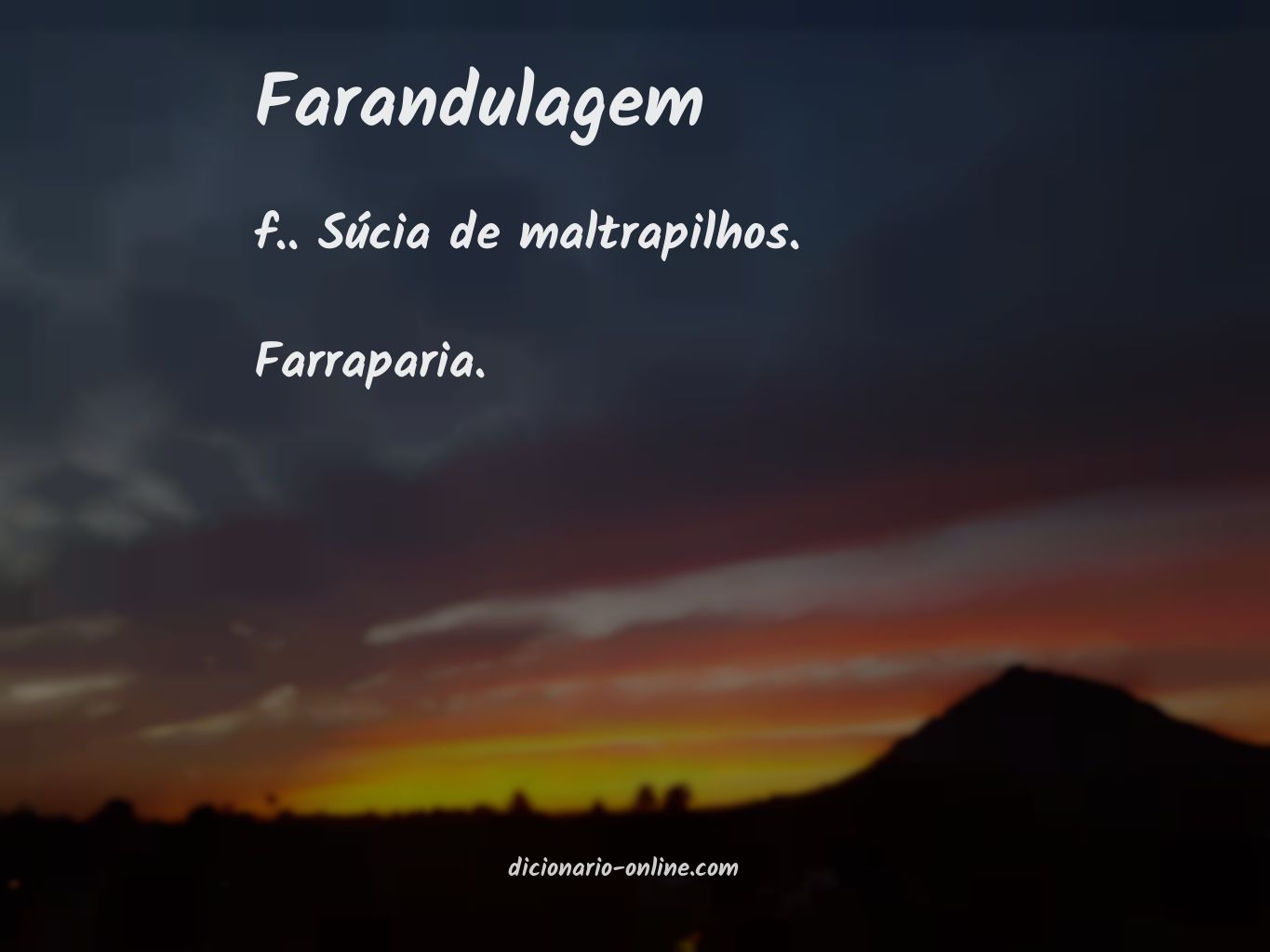 Significado de farandulagem