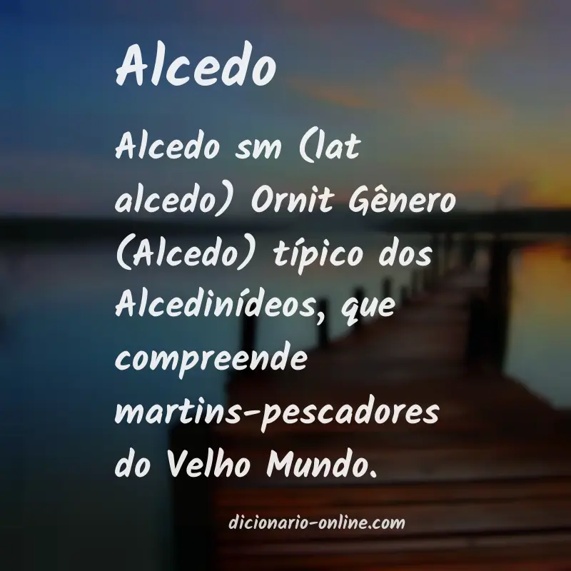 Significado de alcedo