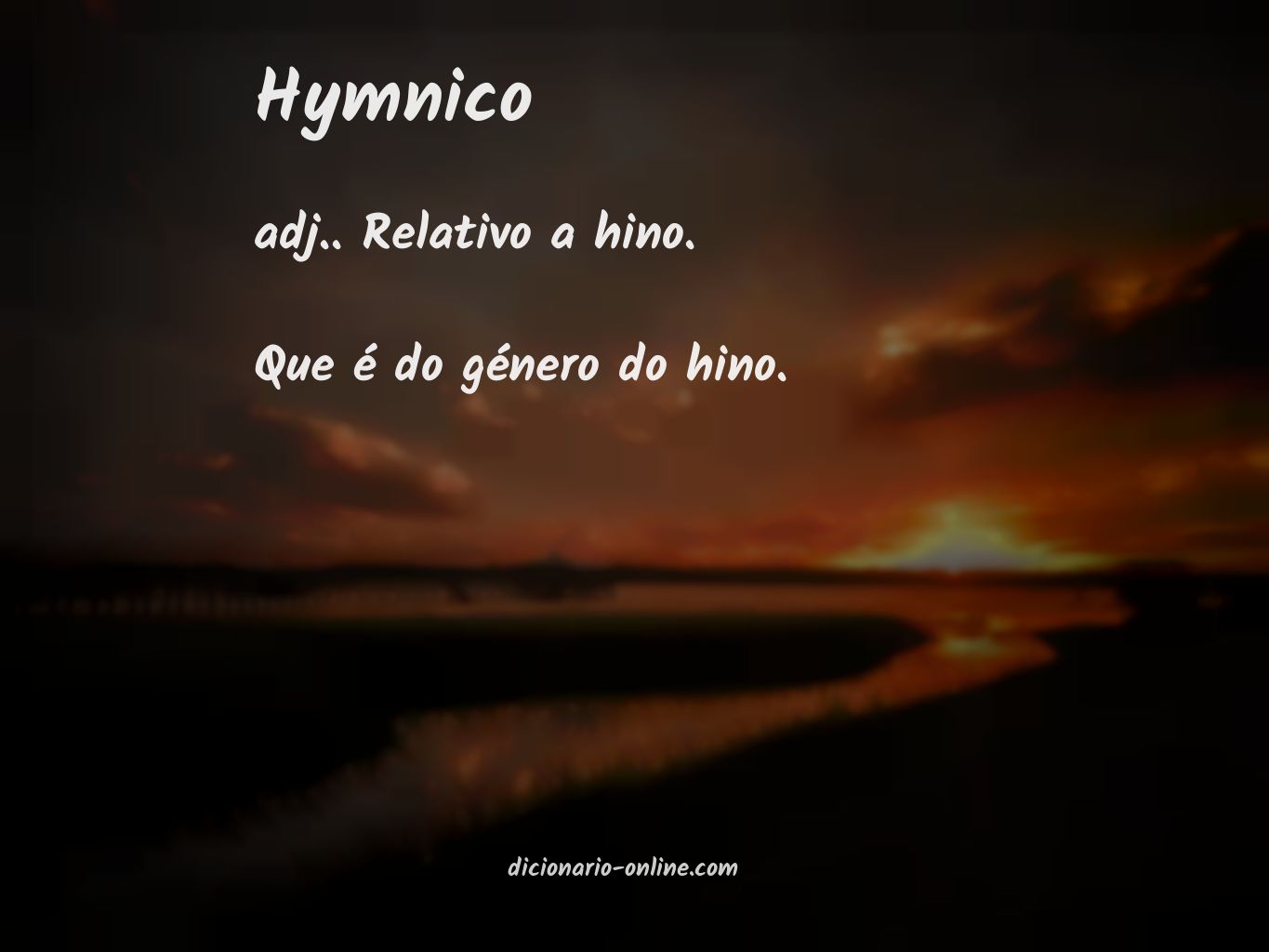 Significado de hymnico