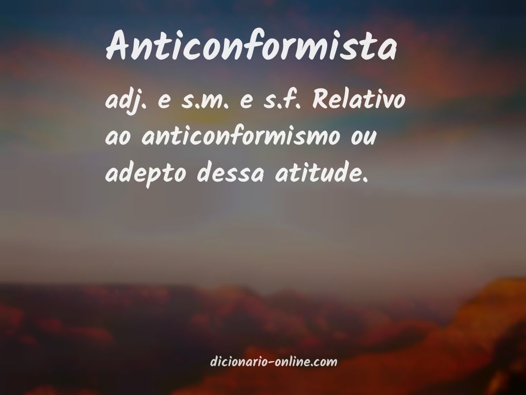 Significado de anticonformista