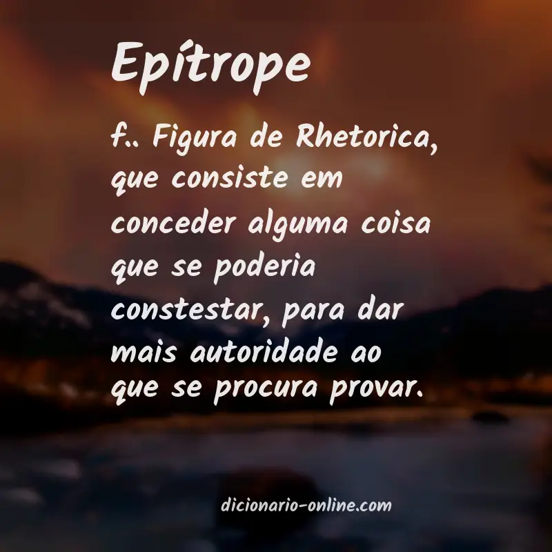 Significado de epítrope