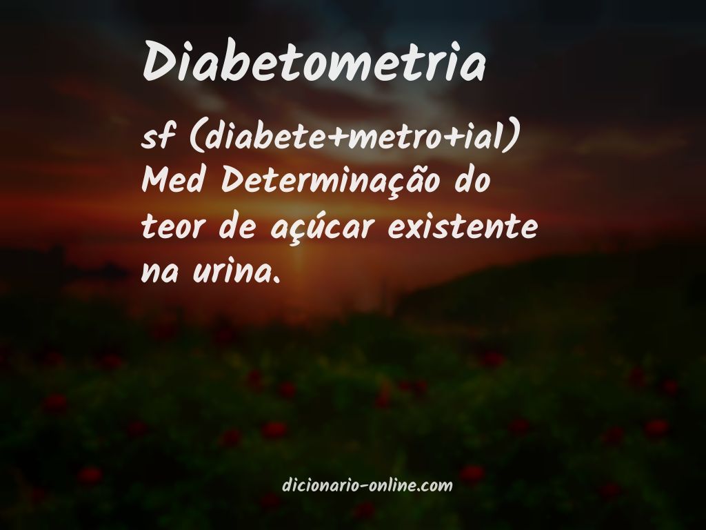 Significado de diabetometria