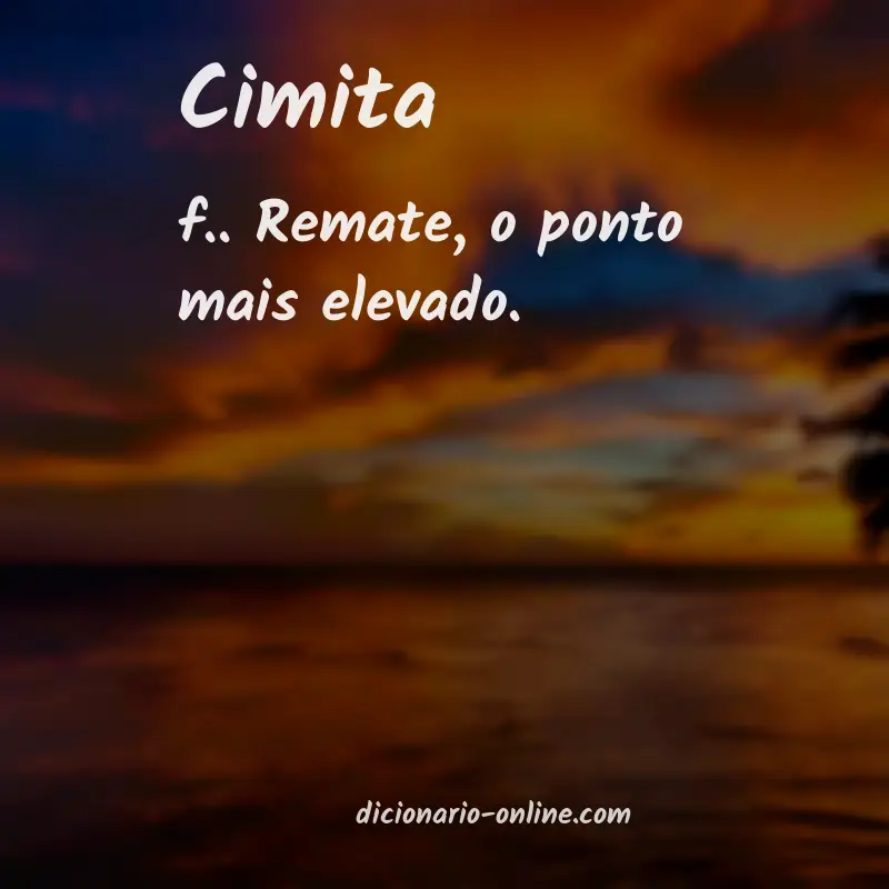 Significado de cimita