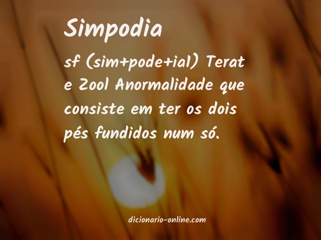 Significado de simpodia