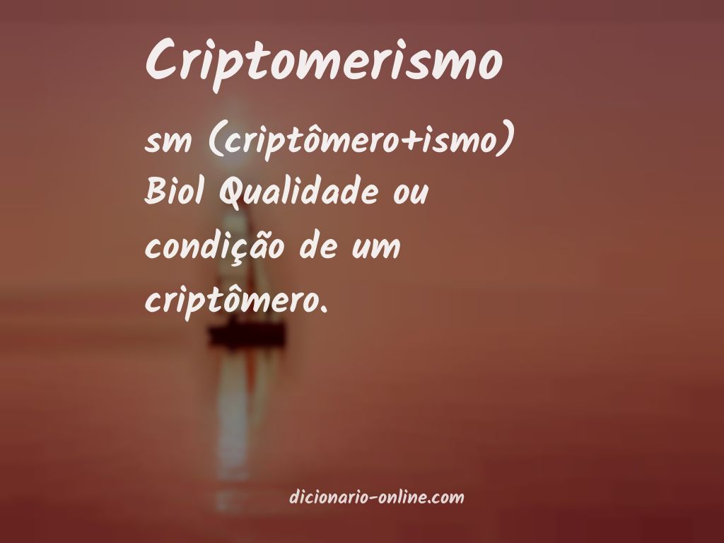 Significado de criptomerismo