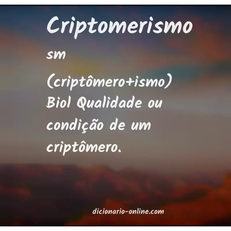 Significado de criptomerismo
