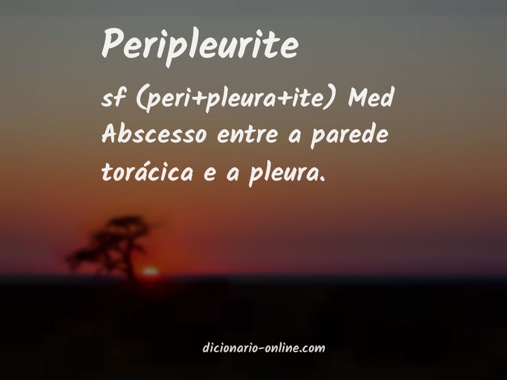 Significado de peripleurite