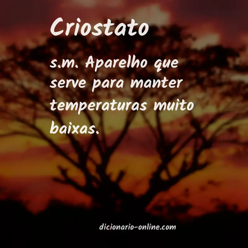 Significado de criostato