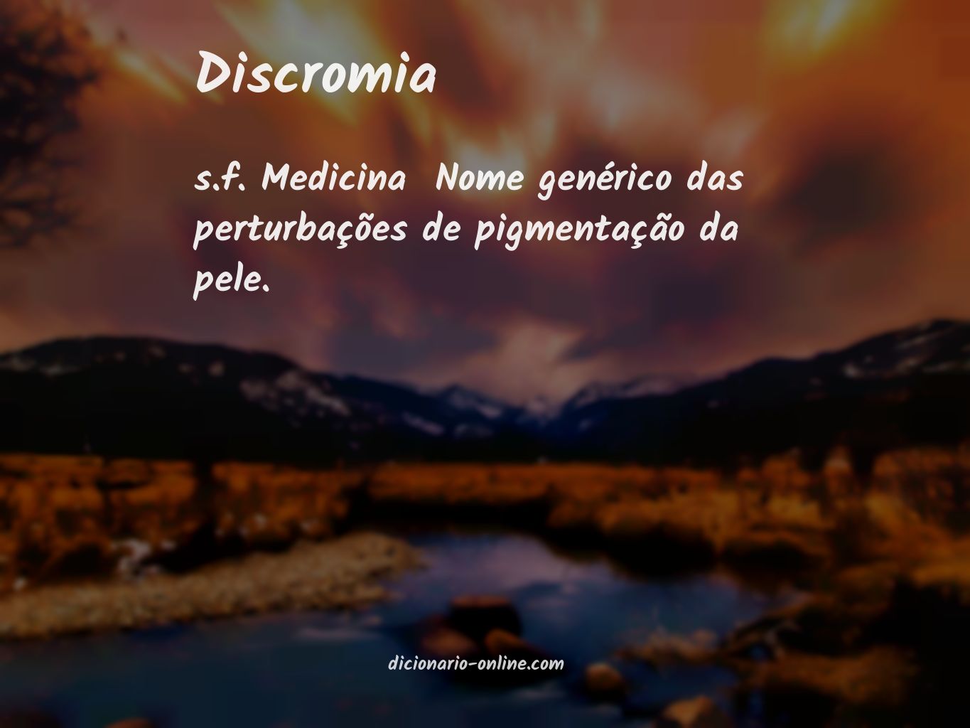 Significado de discromia