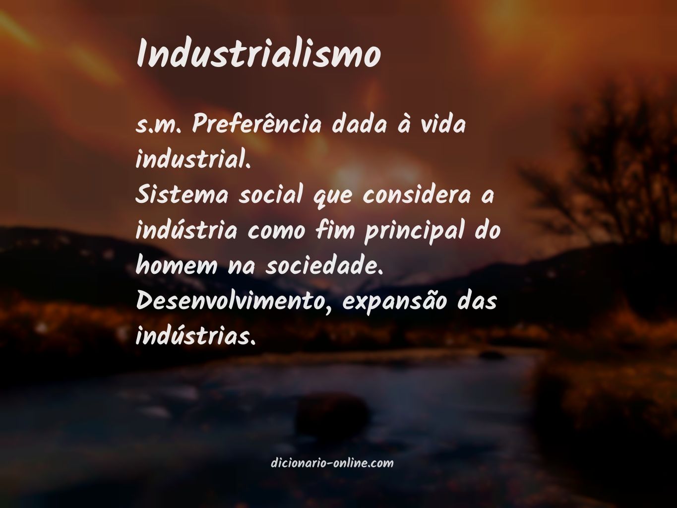 Significado de industrialismo