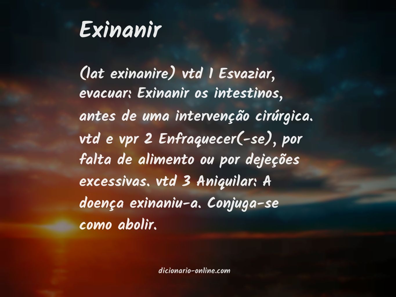 Significado de exinanir