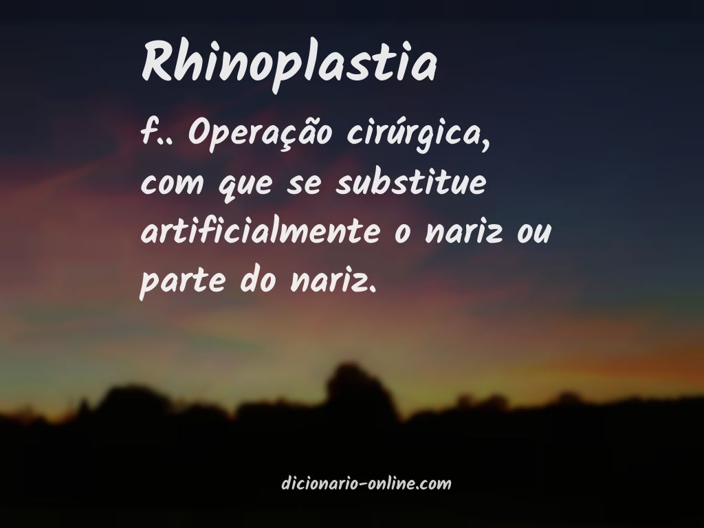 Significado de rhinoplastia