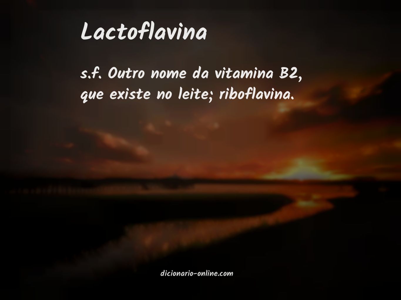 Significado de lactoflavina